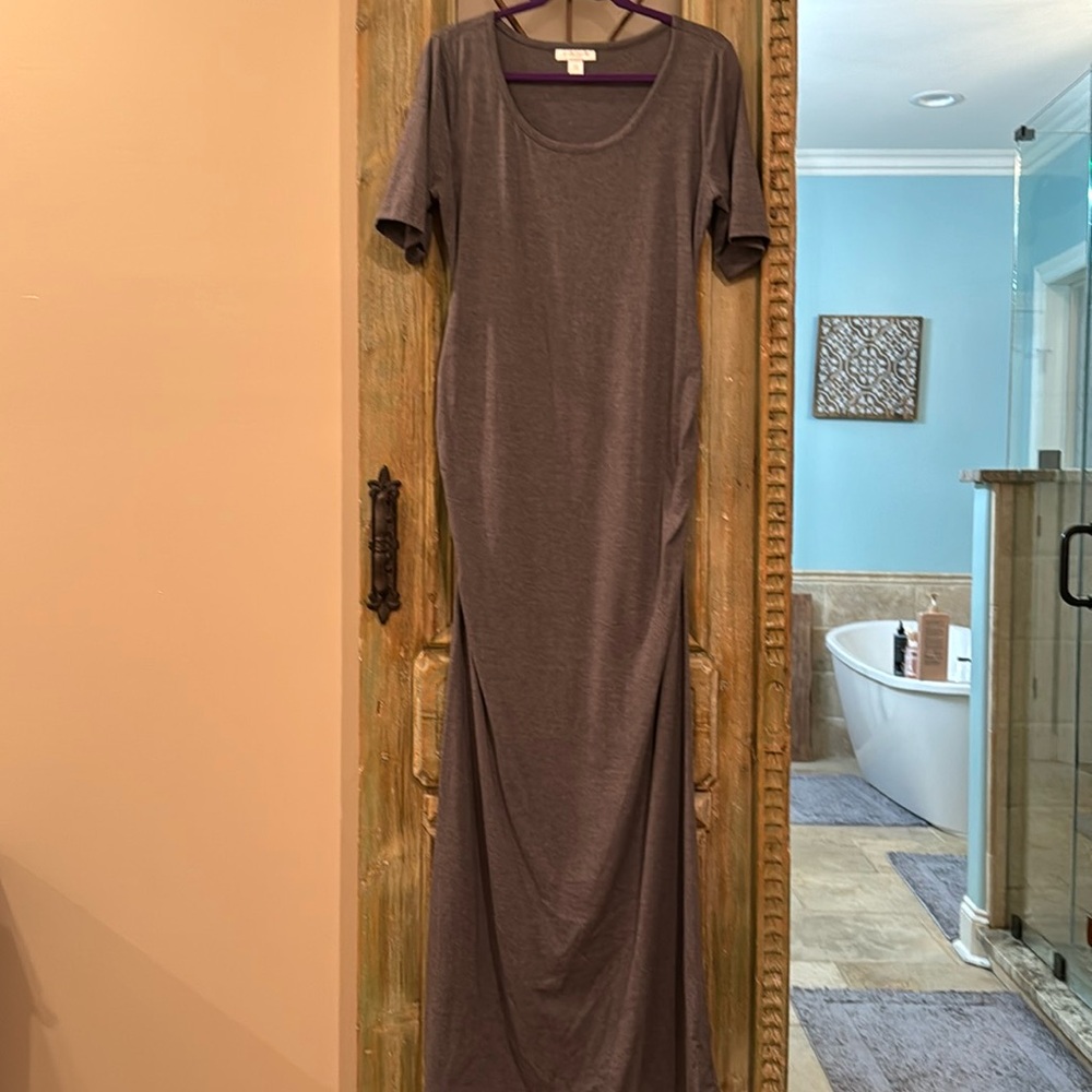 Motherhood Maternity gray maxi dress